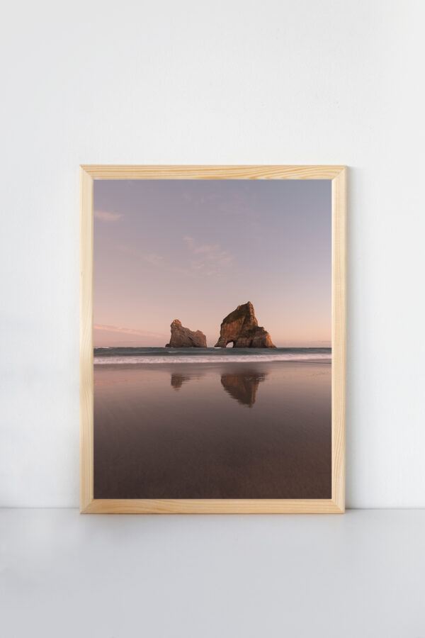 Wharariki Beach : reflet