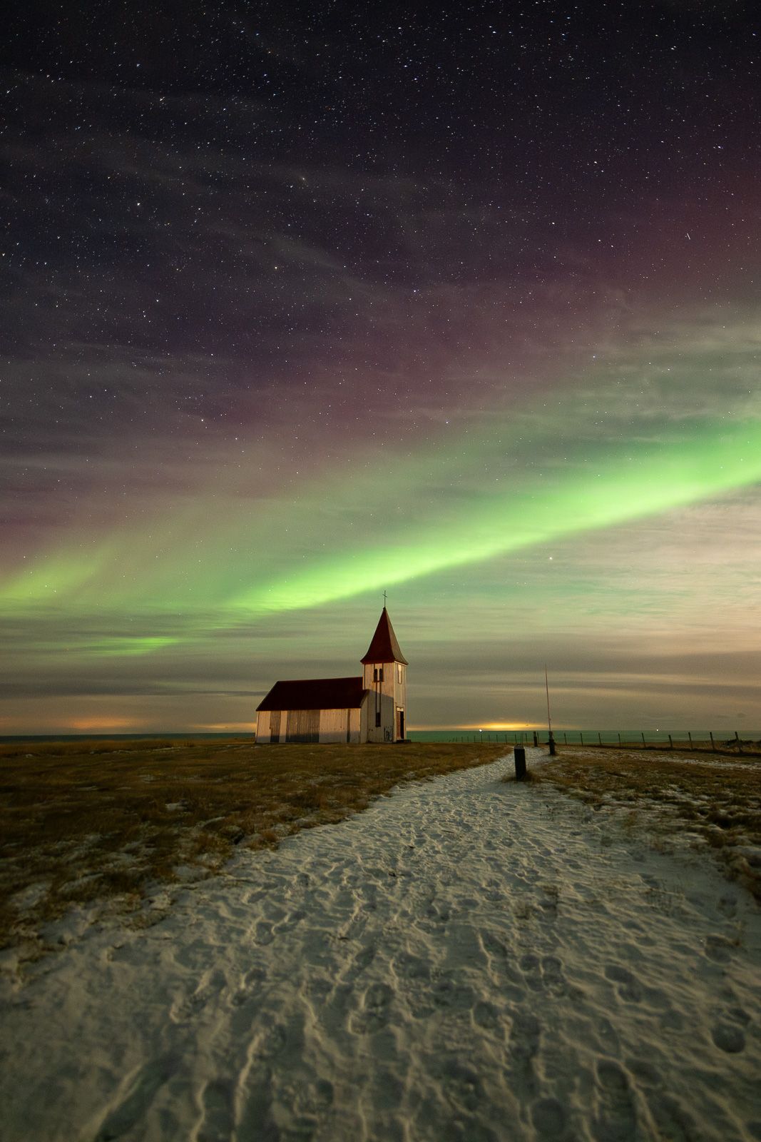 Northern lights visible in Iceland