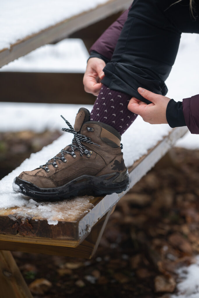 Chaussettes en mérinos pour l'Islande en hiver