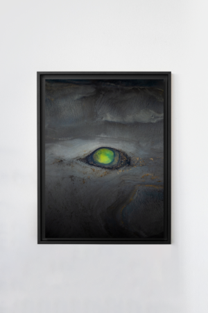 Tirage d'art encadré en noir d'une vue aérienne des Hautes-Terres en Islande